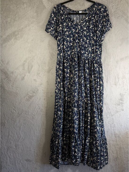 Old Navy Dresses & Skirts - Old Navy Floral Short-Sleeve Maxi Dress XL